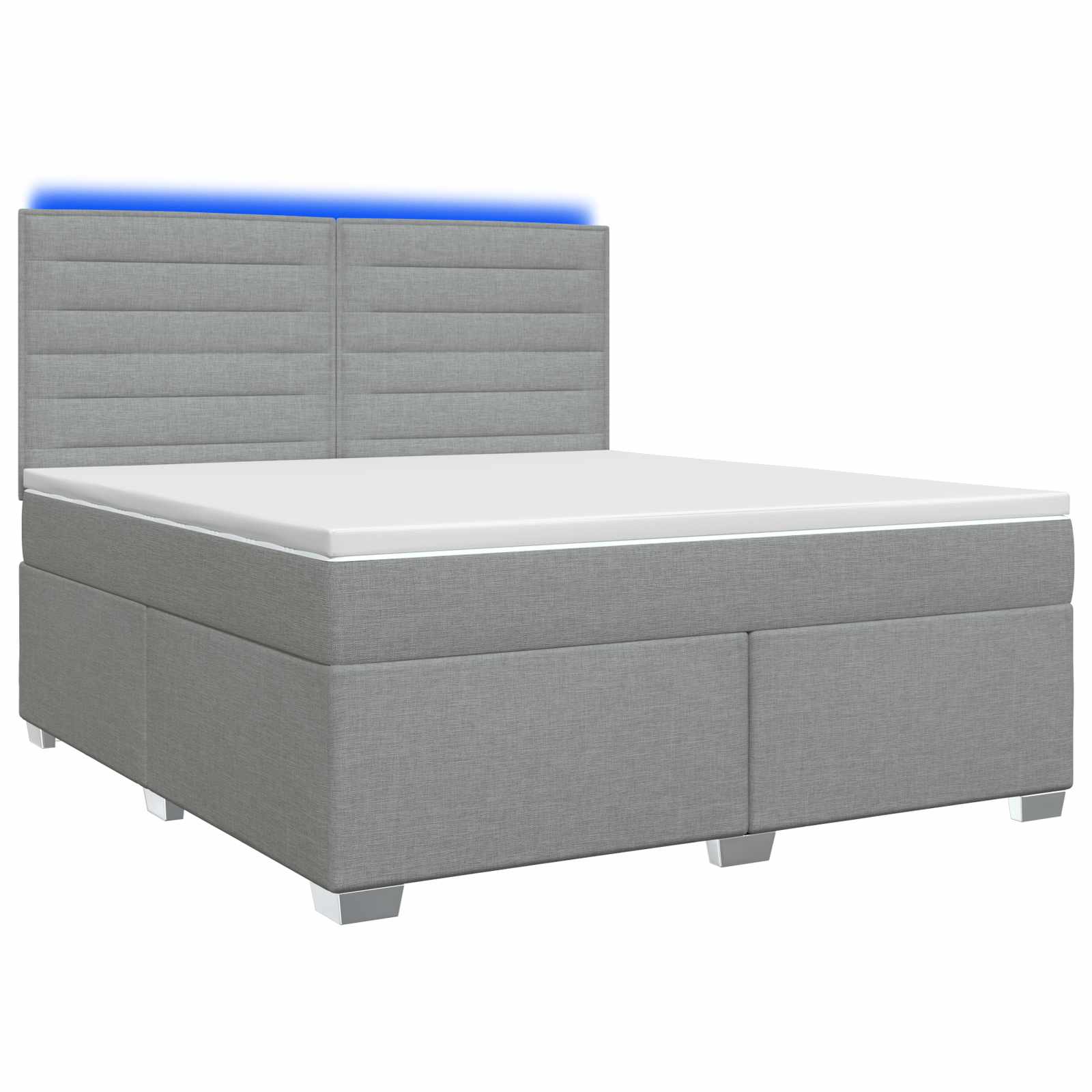 3454859_1.jpg vidaXL Posteľ boxspring s matracom Svetlosivá 140 x 190 cm Látka – Obrázok 1