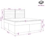 vidaXL Posteľ boxspring s matracom Svetlosivá 140 x 190 cm Látka – Obrázok 11