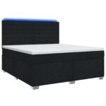 vidaXL Posteľ boxspring s matracom Čierna 140 x 190 cm Látka