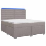 vidaXL Posteľ boxspring s matracom Sivohnedá 140 x 190 cm Látka