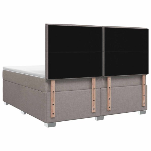 vidaXL Posteľ boxspring s matracom Sivohnedá 140 x 190 cm Látka – Obrázok 7
