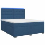 vidaXL Posteľ boxspring s matracom Modrá 140 x 190 cm Látka