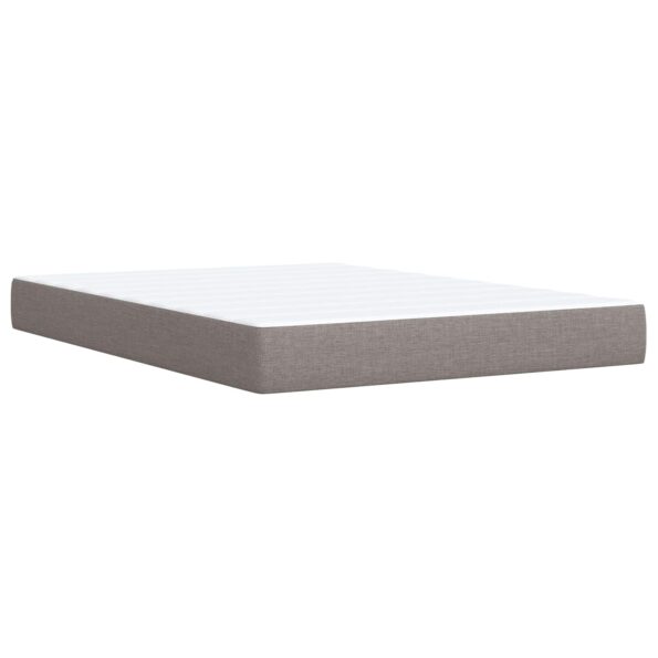 vidaXL Posteľ boxspring s matracom Sivohnedá 140 x 200 cm Látka – Obrázok 5