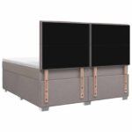 vidaXL Posteľ boxspring s matracom Sivohnedá 140 x 200 cm Látka – Obrázok 7