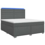 vidaXL Posteľ boxspring s matracom Tmavosivá 160 x 200 cm Látka