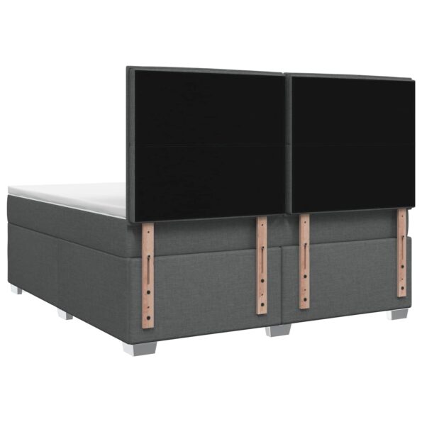 vidaXL Posteľ boxspring s matracom Tmavosivá 160 x 200 cm Látka – Obrázok 7