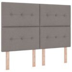 vidaXL Posteľ boxspring s matracom Sivohnedá 160 x 200 cm Látka – Obrázok 3