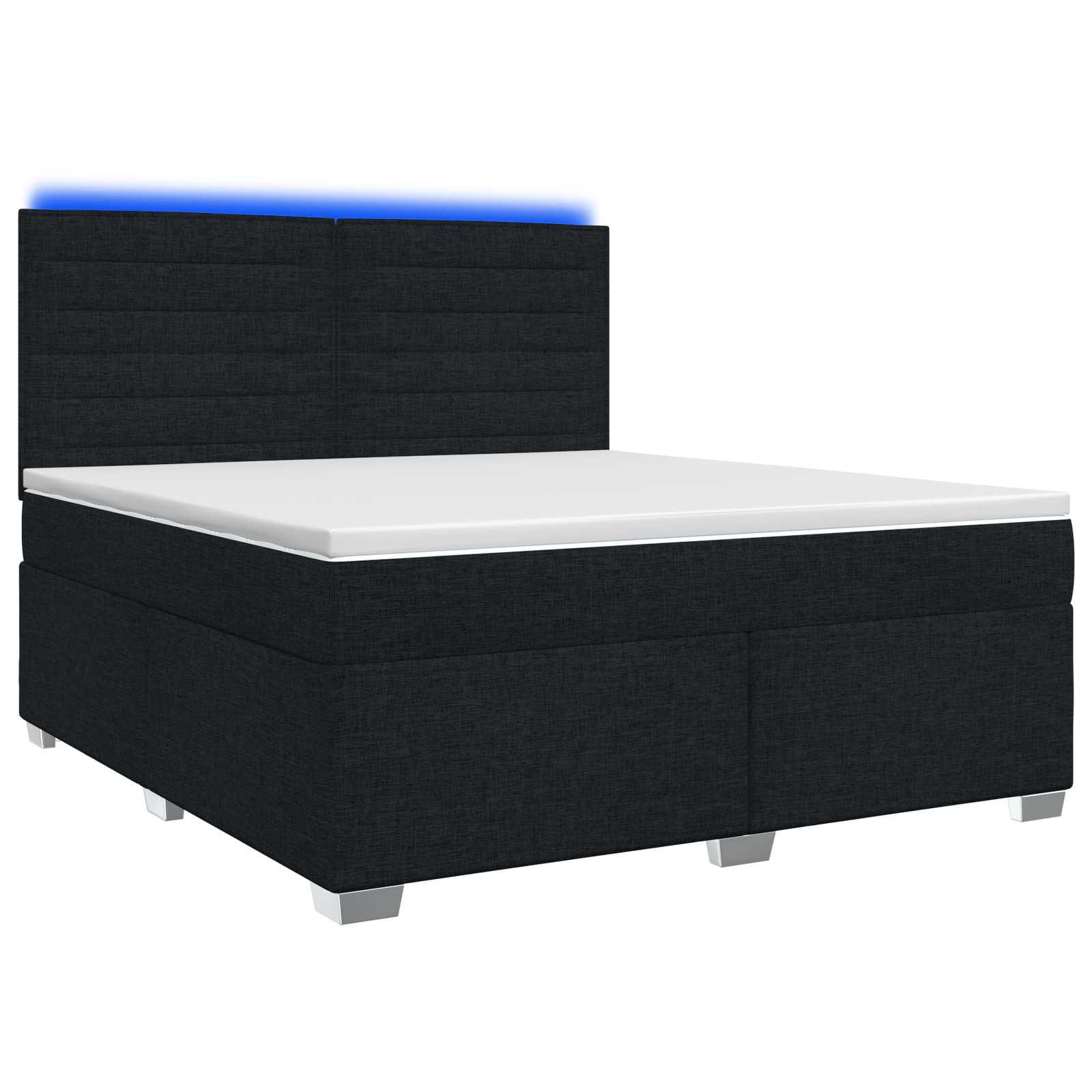 3454924_1.jpg vidaXL Posteľ boxspring s matracom Čierna 180 x 200 cm Látka – Obrázok 1