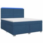 vidaXL Posteľ boxspring s matracom Modrá 180 x 200 cm Látka