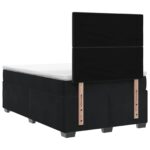 vidaXL Posteľ boxspring s matracom Čierna 120 x 190 cm Zamat – Obrázok 7