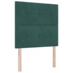 vidaXL Posteľ boxspring s matracom Tmavozelená 120 x 190 cm Zamat – Obrázok 3