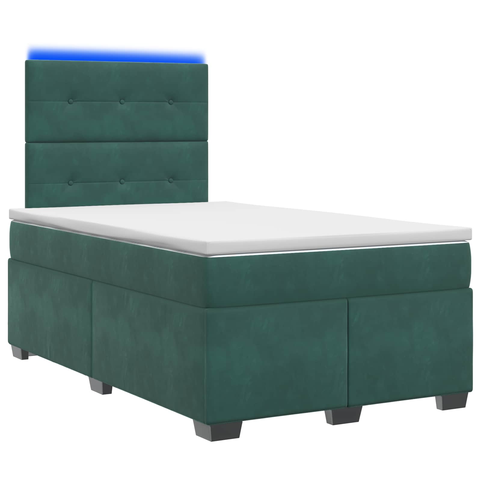 3455087_1.jpg vidaXL Posteľ boxspring s matracom Tmavozelená 120 x 200 cm Zamat – Obrázok 1