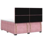 vidaXL Posteľ boxspring s matracom Ružová 140 x 200 cm Zamat – Obrázok 7