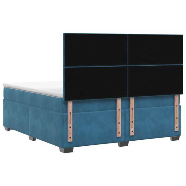 vidaXL Posteľ boxspring s matracom Modrá 160 x 200 cm Zamat – Obrázok 7