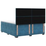 vidaXL Posteľ boxspring s matracom Modrá 180 x 200 cm Zamat – Obrázok 7
