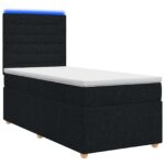 vidaXL Posteľ boxspring s matracom Čierna 80 x 200 cm Látka