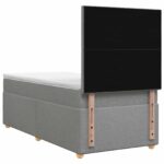 vidaXL Posteľ boxspring s matracom Svetlosivá 80 x 200 cm Látka – Obrázok 7