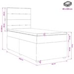 vidaXL Posteľ boxspring s matracom Tmavohnedá 80 x 200 cm Látka – Obrázok 11