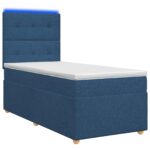 vidaXL Posteľ boxspring s matracom Modrá 80 x 200 cm Látka