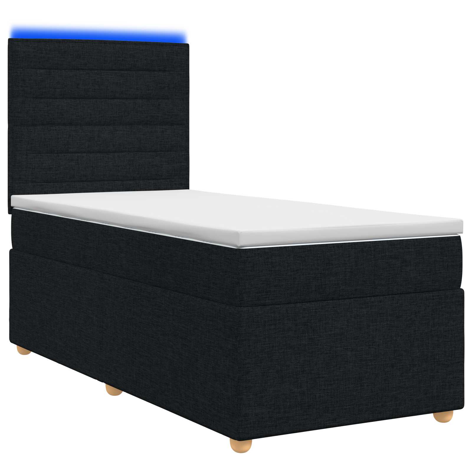 3455233_1.jpg vidaXL Posteľ boxspring s matracom Čierna 90 x 190 cm Látka – Obrázok 1