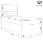 vidaXL Posteľ boxspring s matracom Čierna 90 x 190 cm Látka – Obrázok 11