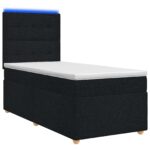 vidaXL Posteľ boxspring s matracom Čierna 90 x 190 cm Látka