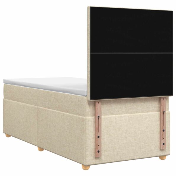 vidaXL Posteľ boxspring s matracom Krémová 90 x 190 cm Látka – Obrázok 7