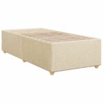vidaXL Posteľ boxspring s matracom Krémová 90 x 200 cm Látka – Obrázok 4