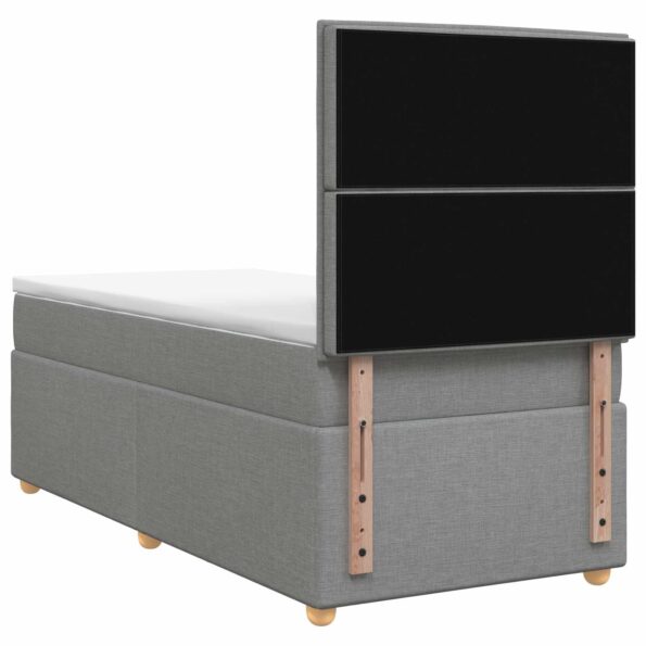 vidaXL Posteľ boxspring s matracom Svetlosivá 100 x 200 cm Látka – Obrázok 7