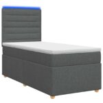 vidaXL Posteľ boxspring s matracom Tmavosivá 100 x 200 cm Látka