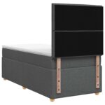vidaXL Posteľ boxspring s matracom Tmavosivá 100 x 200 cm Látka – Obrázok 7