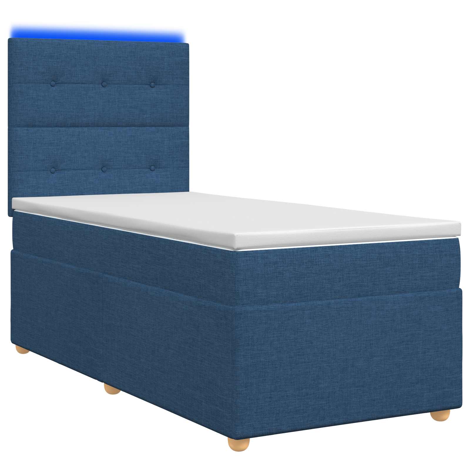 3455286_1.jpg vidaXL Posteľ boxspring s matracom Modrá 100 x 200 cm Látka – Obrázok 1