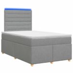 vidaXL Posteľ boxspring s matracom Svetlosivá 120 x 190 cm Látka