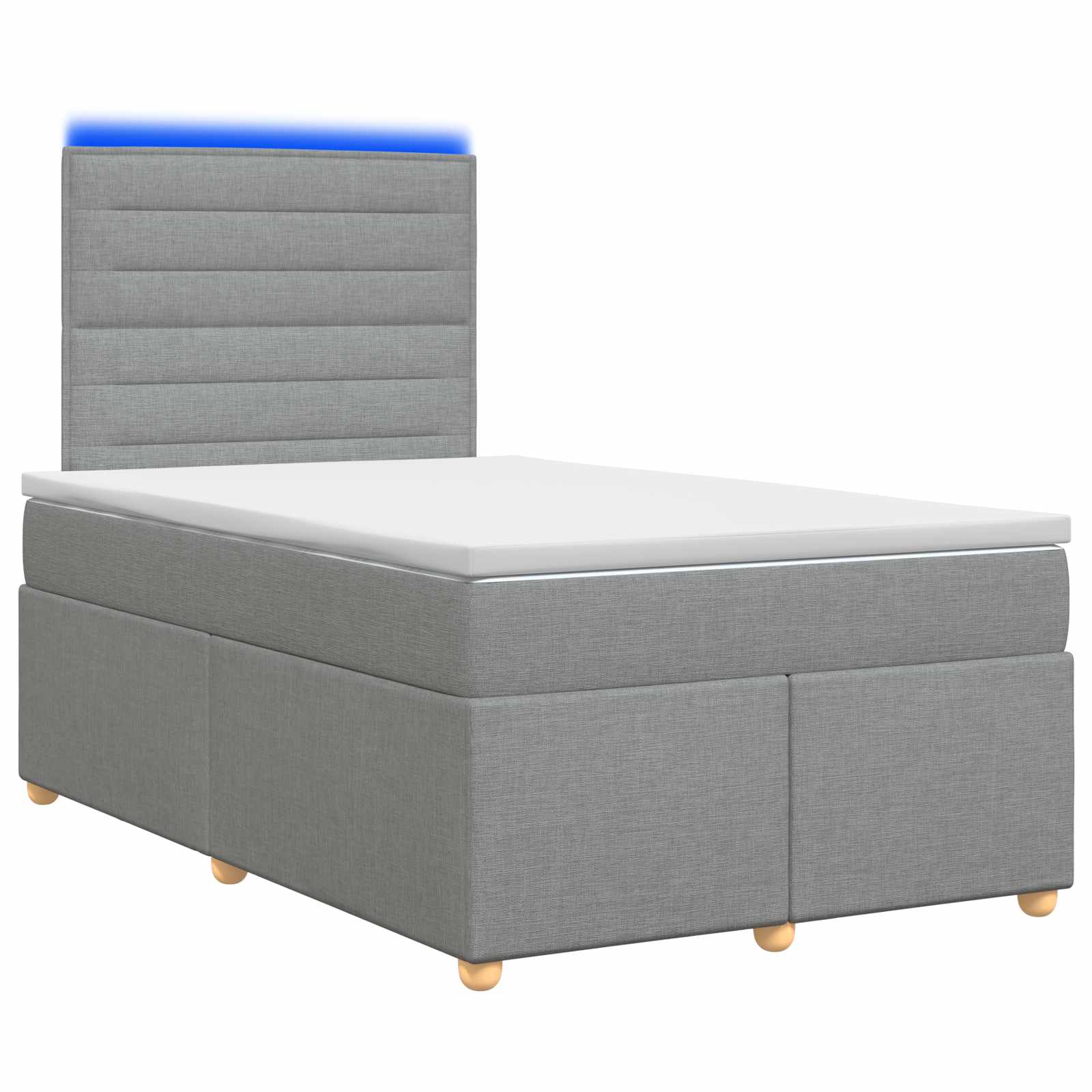 3455294_1.jpg vidaXL Posteľ boxspring s matracom Svetlosivá 120 x 190 cm Látka – Obrázok 1