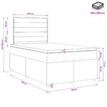 vidaXL Posteľ boxspring s matracom Svetlosivá 120 x 190 cm Látka – Obrázok 11