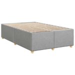 vidaXL Posteľ boxspring s matracom Svetlosivá 120 x 190 cm Látka – Obrázok 4