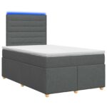vidaXL Posteľ boxspring s matracom Tmavosivá 120 x 190 cm Látka