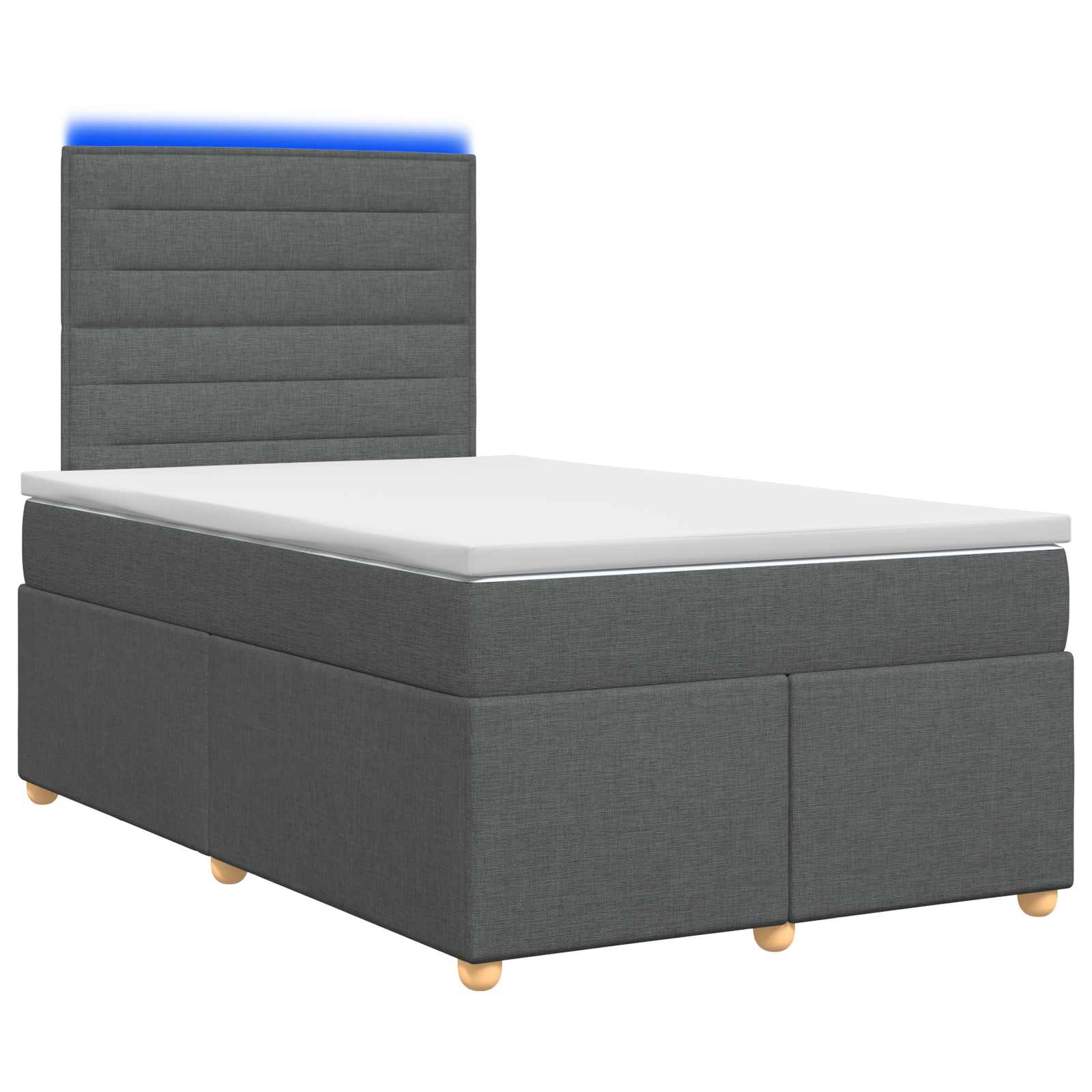 3455295_1.jpg vidaXL Posteľ boxspring s matracom Tmavosivá 120 x 190 cm Látka – Obrázok 1