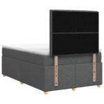 vidaXL Posteľ boxspring s matracom Tmavosivá 120 x 190 cm Látka – Obrázok 7
