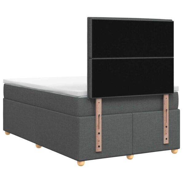 vidaXL Posteľ boxspring s matracom Tmavosivá 120 x 190 cm Látka – Obrázok 7