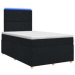 vidaXL Posteľ boxspring s matracom Čierna 120 x 190 cm Látka