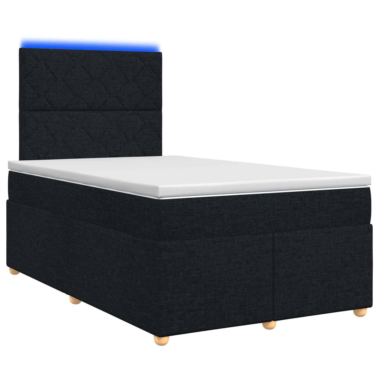 3455310_1.jpg vidaXL Posteľ boxspring s matracom Čierna 120 x 190 cm Látka – Obrázok 1