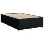 vidaXL Posteľ boxspring s matracom Čierna 120 x 190 cm Látka – Obrázok 4