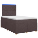 vidaXL Posteľ boxspring s matracom Tmavohnedá 120 x 190 cm Látka