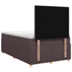 vidaXL Posteľ boxspring s matracom Tmavohnedá 120 x 190 cm Látka – Obrázok 7