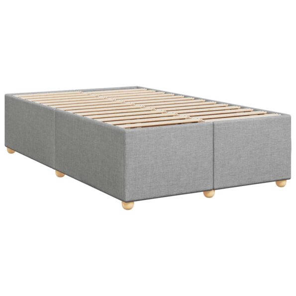 vidaXL Posteľ boxspring s matracom Svetlosivá 120 x 200 cm Látka – Obrázok 4