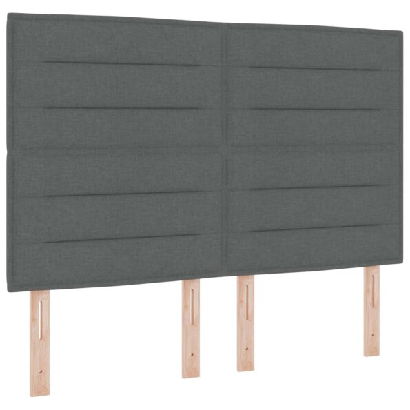 vidaXL Posteľ boxspring s matracom Tmavosivá 140 x 190 cm Látka – Obrázok 3