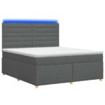 vidaXL Posteľ boxspring s matracom Tmavosivá 140 x 200 cm Látka
