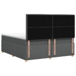 vidaXL Posteľ boxspring s matracom Tmavosivá 140 x 200 cm Látka – Obrázok 7