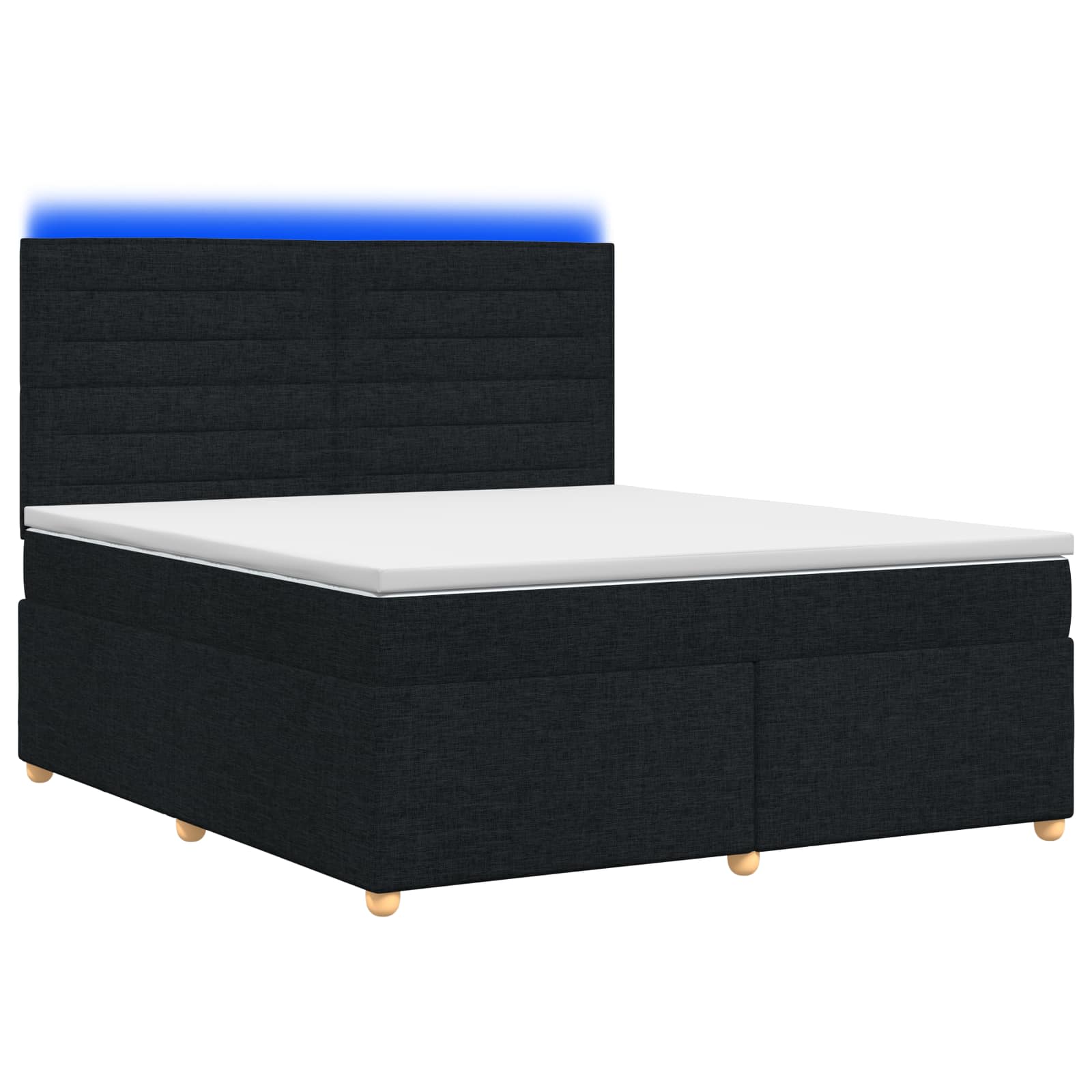 3455359_1.jpg vidaXL Posteľ boxspring s matracom Čierna 140 x 200 cm Látka – Obrázok 1